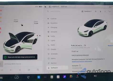 2020 Tesla Model 3 Standard Range Plus Rear-Wheel Drive/Standard Range Rear-Wheel Drive из США, поврежденный, VIN 5YJ3E1EA5LF804029